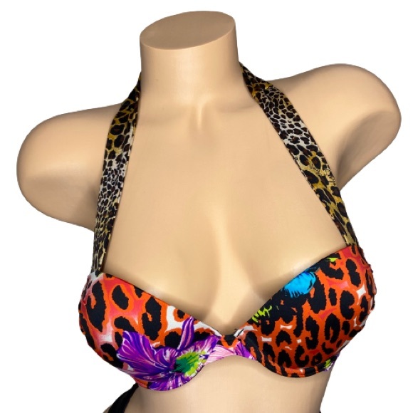 RARE Victoria’s Secret Leopard and Skull Very Sexy Print Bombshell Bikini Top - Picture 5 of 16